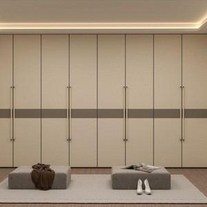 Modern Simple Full Wall <b>Wardrobe</b> 304 Stainless Steel Custom Size Home Use - Product Image 2