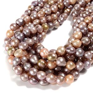 Различные типы жемчужных бусин, натуральный многоцветный жемчуг в стиле барокко, круглые бусины, белый пресноводный жемчуг, бусины в форме барокко - Product Image 4