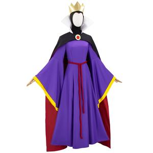 Costume da Regina Malvagia per Halloween da Donna Adulta, Abito Cosplay da Madre继母, Vestito da Fiaba con Mantello, Set Completo con Trucco - Product Image 2