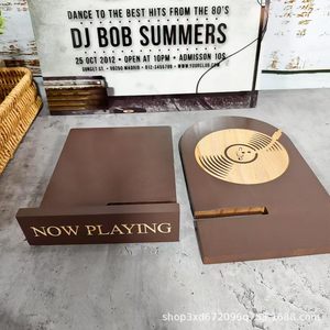 Wooden vinyl <b>record</b> rack, solid wood desktop magazine and mirror organizer, multi-functional wooden <b>storage</b> rack - Product Image 3