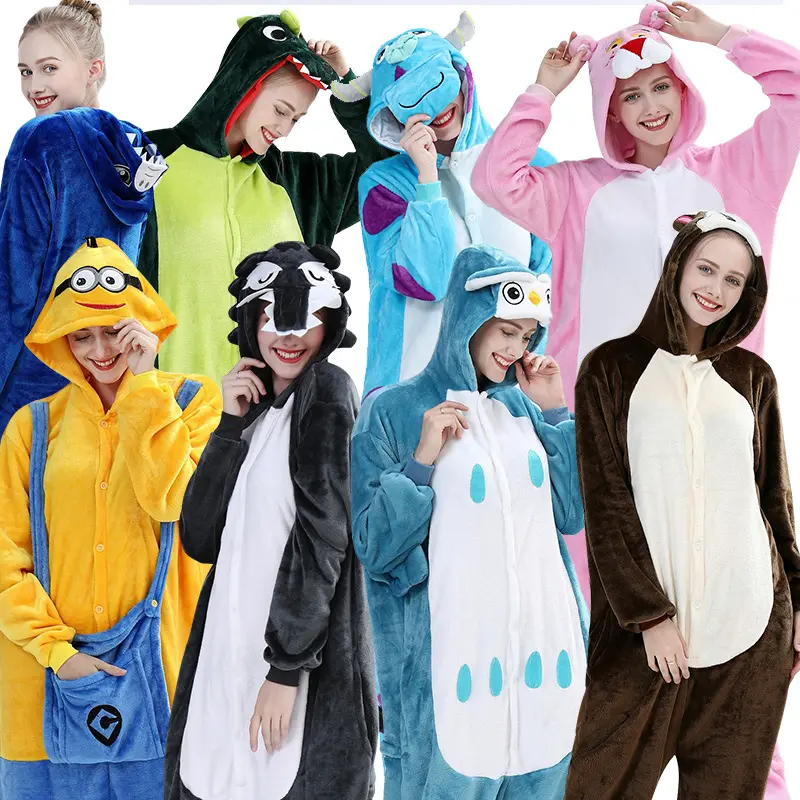 Fantasia macacão cosplay de animais para mulheres, meninos, adolescentes, adultos, pijamas