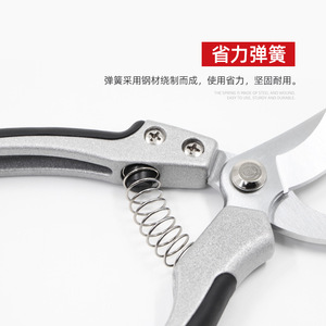 Basil Pruning Shears 106 Premium Bypass Manual Steel Blade Gray Butterfly Handle For Pruning Branches - Product Image 1