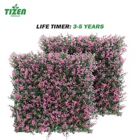 Ryzen — mur de plantes artificielles violettes, décoration extérieure de maison personnalisée, résistant aux UV