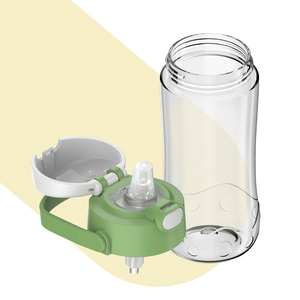Bpa-free 450ml Fashion Kids Water <b>Bottle</b> Plastic Cylinder <b>Bottles</b> With Carry Handle - Product Image 2