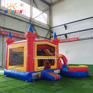 Château gonflable commercial WINSUN, combo grand château gonflable avec toboggan aquatique, certifié CE, ignifuge, installation facile pour les locations de fêtes - Product Image 4