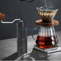 Moulin à café manuel portable en acier inoxydable 420, meule conique en aluminium CNC à 3 roulements, pour expresso, pour le voyage, la maison et le camping