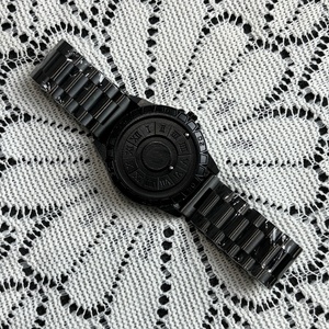 Reloj de Cuarzo de Lujo para Hombre, de Acero Inoxidable, con Números Romanos, Manecillas Magnéticas con Escalas, Personalizado, sin Espejo - Product Image 4