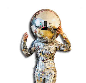 ¡2024 Venta caliente! Tocado de bola de discoteca <span class=keywords><strong>con</strong></span> iluminación LED redonda de <span class=keywords><strong>espejo</strong></span> láser para fiesta de baile - Product Image 3