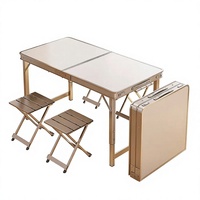 Table pliante moderne en alliage d'aluminium pour l'extérieur, portable, réglable en hauteur, antidérapante, pour le camping, le marché nocturne, mobilier d'extérieur