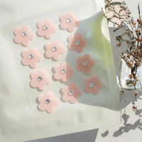 Patchs Hydrocolloïdes Anti-Acné en Gel, 12 Points, Motif Fleur Rose, Végan, Non Testé sur les Animaux, Soin Personnel et Beauté