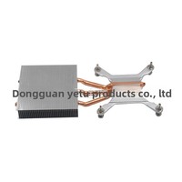 Refroidisseur de CPU tout-en-un à 3 caloducs en cuivre-aluminium à rangée droite, avec roulement hydraulique et ventilateur standard
