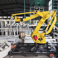 Robot industriel pour sacs de boissons de 25 kg et 50 kg, pour cartons, sacs d'aliments pour animaux, ligne de palettisation et d'empilage FANUC, palettiseur robotisé