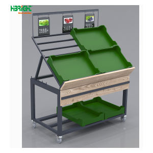 High Capacity Display Rack Customized Size Vegetable Rack with Bottom <b>Drawer</b> - Product Image 4