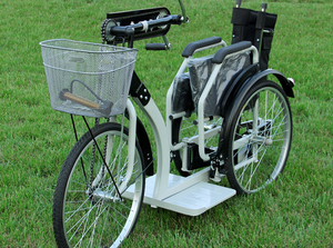 Tricycle pliable pour personne <span class=keywords><strong>handicapés</strong></span>, nouveau modèle, bicyclette avec fauteuil roulant pliable, tout nouveau design - Product Image 2