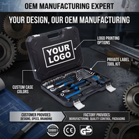 Lot complet de 97 outils à main OEM en gros, embouts de tournevis, jeu de douilles à cliquet en acier au chrome-vanadium, boîte à outils portable, garantie 3 ans