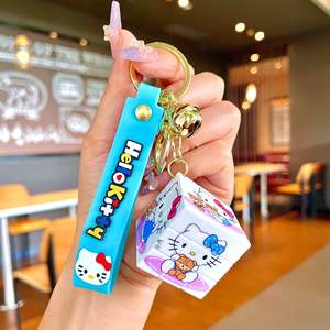 Llavero Colgante Mini de Acrílico Kuromi con Mosquetón, <span class=keywords><strong>Cubo</strong></span> Mágico, Campana y Soporte para Monedas, Decoración para Mochila, Venta al por Mayor - Product Image 4