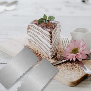 Chất lượng cao băng thép không gỉ mượt mà bánh Pastry Cắt Đánh Bóng Icing <span class=keywords><strong>scraper</strong></span> mượt mà bánh trang trí công cụ nướng - Product Image 1