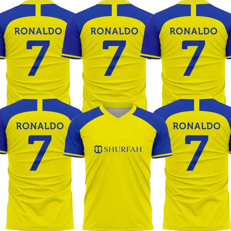 2022 2023 축구 유니폼 Ronaldo 축구 셔츠 저렴한 어린이 축구 유니폼