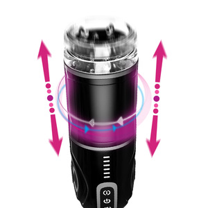 Vibrator Toy for Male Masturbation Cup Suction Base for Hands Free  Telescopic Masturbators Adult Sex Toy for Man