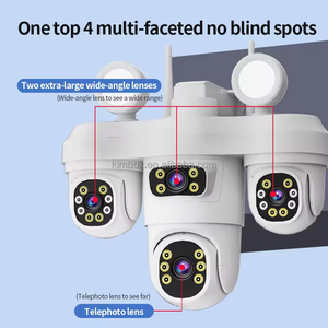 Nouvelle caméra de sécurité sans fil à triple objectif Wifi Ptz Speed Dome avec suivi automatique des personnes, vision nocturne couleur pour la maison, la ferme, le <span class=keywords><strong>garage</strong></span> - Product Image 2
