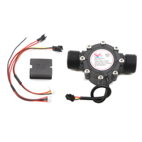 Sensor Aliran Air OEM DN25 Kelas Makanan 2-100L, Flowmeter Turbin Efek Hall Magnetik untuk Cairan Asam, Sinyal RS485/NPN/4-20mA