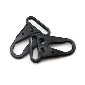 Factory-customized zinc alloy eagle-beak sling black carabiner clip, <b>webbing</b> metal keychain - Product Image 2