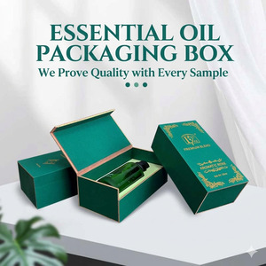 Caja <span class=keywords><strong>de</strong></span> Regalo <span class=keywords><strong>de</strong></span> Lujo para Aceites Esenciales Verdes, con Tapa Abatible, Esponja EVA, Laminación Mate y Recubrimiento UV, para Productos <span class=keywords><strong>de</strong></span> Aromaterapia Premium - Product Image 3