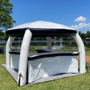 Stand Gonflable à Auvent 385 x 385 x 280 cm en PVC, Cabine de Billetterie Gonflable pour Événements Extérieurs, Tente et Table Gonflables - Product Image 3