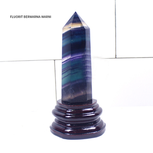 Tour de cristal prisme baguette 10*3cm hexagone décoration de la maison Reiki Chakra à facettes <span class=keywords><strong>amour</strong></span> naturel pour la méditation et la guérison 250g - Product Image 2