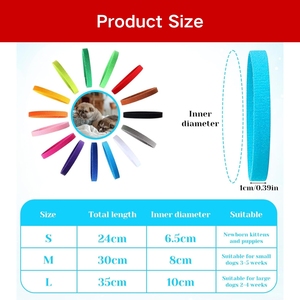 Collares de Identificación <span class=keywords><strong>para</strong></span> Mascotas de Primera Calidad, Coloridos, Reutilizables, con Cierre de Velcro, <span class=keywords><strong>para</strong></span> Uso en Clínicas Veterinarias y Cría de Cachorros - Product Image 2