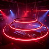 Lumière LED circulaire, éclairage LED annulaire pour club, lumière LED à pixels RGB, tube néon LED 24V, lumière LED annulaire pour plafond, pour décoration extérieure