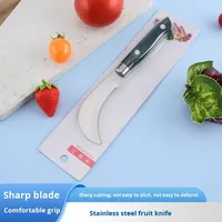 Handmatig fruit- en groenteschilmesje van roestvrij staal met een klein, gebogen lemmet voor bananen en meloenen