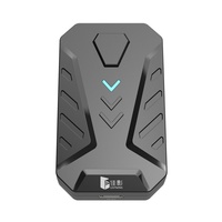 HYT Monster Combo Pack de Videojuegos 7 en 1, Adaptador de Juegos Inalámbrico de Alta Calidad con Teclado y Ratón de Metal y ABS, Multiplataforma