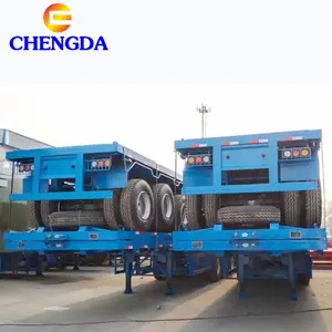 Remolques de 40 pies de China, semicamiones con contenedor plano con tractores para África