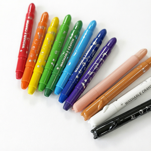 12pcs 12 Colors Colored Wax Crayons Non-Toxic Erasable <b>Twistable</b> Set for Coloring Painting /Washable & Silky for Paper - Product Image 1