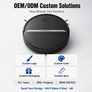 หุ่นยนต์ดูดฝุ่นอัจฉริยะ OEM ODM แรงดูด 8000Pa กวาดและถู 2in1 ถังน้ำควบคุมด้วยระบบอิเล็กทรอนิกส์ แอปพลิเคชัน WiFi ชาร์จอัตโนมัติ - Product Image 5