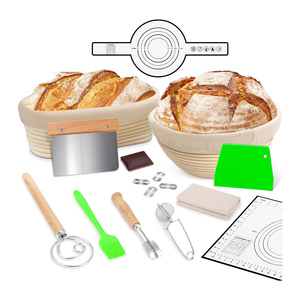 Fermenter Glass Jar Indonesia Natural Rattan Sourdough Starter Kit for Artisan Bread Proofing Baskets 730ml Capacity <b>Gift</b> <b>Set</b> - Product Image 1
