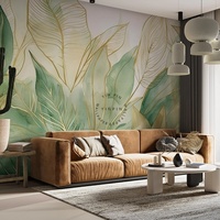 Papier peint 3d personnalisé Nature moderne Art végétal Feuille botanique Papier peint mural Décoration intérieure