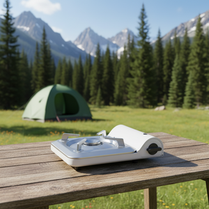 Réchaud à <span class=keywords><strong>gaz</strong></span> propane portable en acier inoxydable léger de 3,5 KW, simple, avec design magnétique, pour la cuisine en plein air et le <span class=keywords><strong>camping</strong></span> - Product Image 5