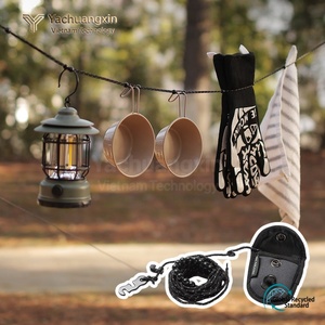 Cuerda de nailon para ropa de exterior con mosquetón y bolsa, cuerda de almacenamiento compacta de 3 m para senderismo, camping, todas las estaciones - Product Image 2