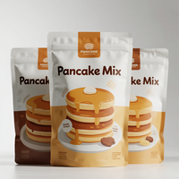 Sachets de mélange pour crêpes et gaufres pour supermarchés, sachets refermables à fermeture éclair, sachets debout en plastique, mélange de farine pour gâteaux, poudre à crêpes, emballage de sachets