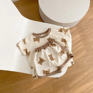 도매 여름 아기 의류 세트 유아 남아 만화 캐릭터 수트 면 티셔츠와 반바지 유아복 Lbc - Product Image 3