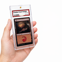 Support de cartes gradées de luxe en plastique transparent, épaisseur 6 mm, forme rectangulaire, pour la protection des cartes de collection et de cartes à collectionner sportives