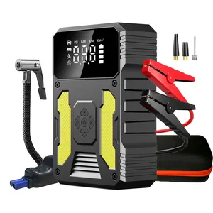 Wholesale Car Jump Starter With Air Compressor Portable 12V Power Bank Auto Lithium Battery Booster Starting Device