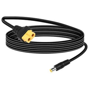 DC 7.9mm*0.9mm Male to XT60 Female Solar Panel Connection Cable 12V-24V 14AWG for Lithium Battery Pack and Portable Solar