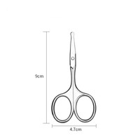 Ciseaux à cuticules de 3.5 pouces de fabricant de fantaisie avec 1 pointe de flèche lame en acier inoxydable incurvée pointe pointue pour outil de beauté d'art d'ongle