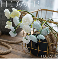 Fleur artificielle Youlin à quatre têtes Lulu Bud en gros, pour bouquet de mariage, décoration artisanale style INS pour vase domestique DIY