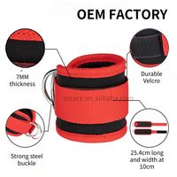 Poignets de cheville de poids rembourrés en néoprène pour les Machines de câble de gymnastique Support d'entraînement anneau en D Fitness sangles de cheville réglables