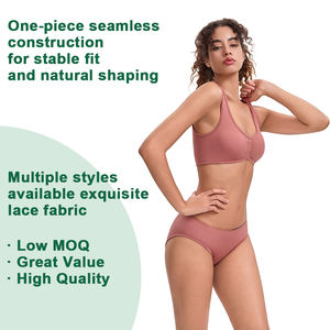 Shanhao OEM Einteilige Nahtlose Gewebte Unterwäsche-Sets Einfarbige Nahtlose Strickunterwäsche Damen Nahtlose Gewebte Dessous-Sets - Product Image 3