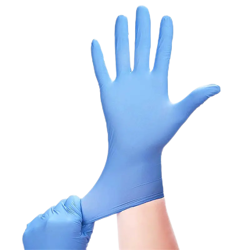 GMC sarung tangan pabrik AS 3.5g bubuk bebas lateks biru gratis ujian sekali pakai nitril